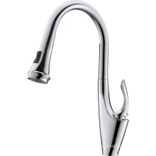 Amazon hot sale Brushed Nickel or Chrome CUPC modern Style Kitchen Faucet pull down sprayer